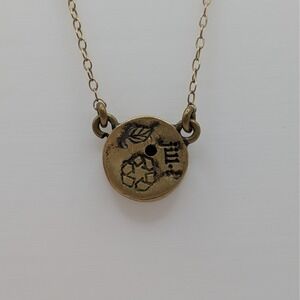 14K Yellow Gold Plated Dainty Chain Women's Necklace Personalized "Jill" Texas